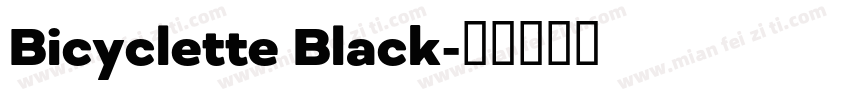 Bicyclette Black字体转换